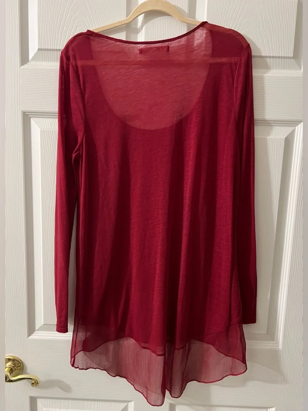 Free People Sheer Long Sleeve Tunic Top Dress